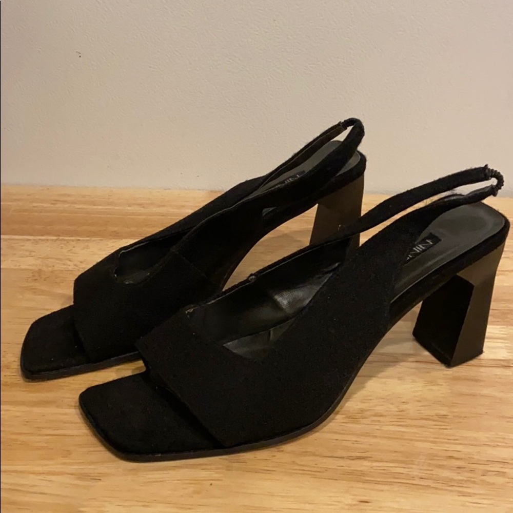 NINE WEST Square toe sling back sandals